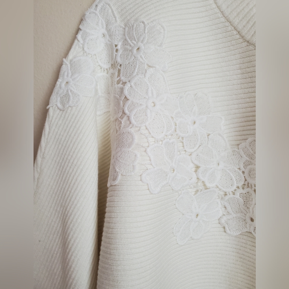Ann Taylor.  3/4 sleeve ottoman sweater. NWT, SZ M - Picture 8 of 9